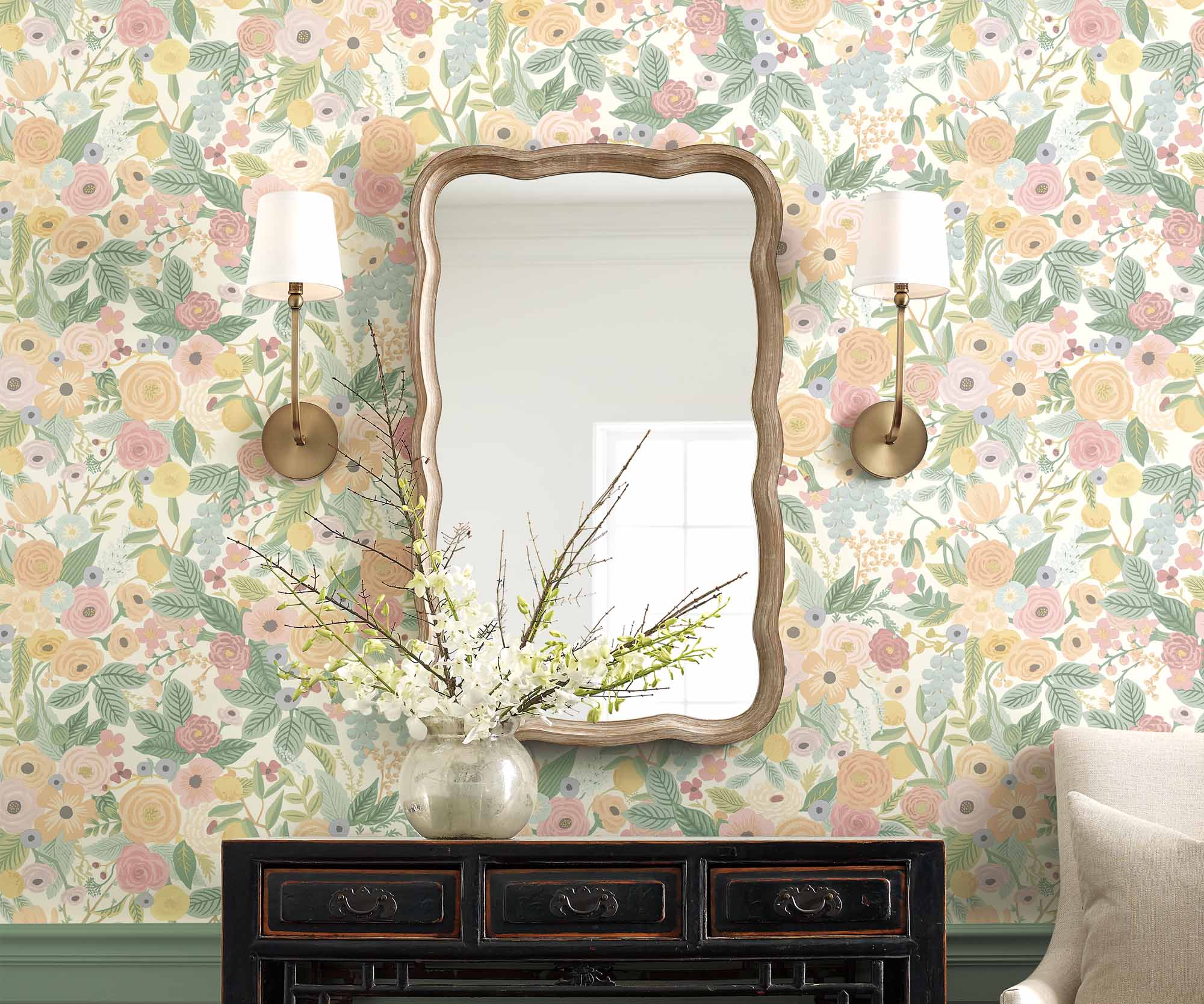 Garden Party Wallpaper Sample - Pastel Multi - Image 3
