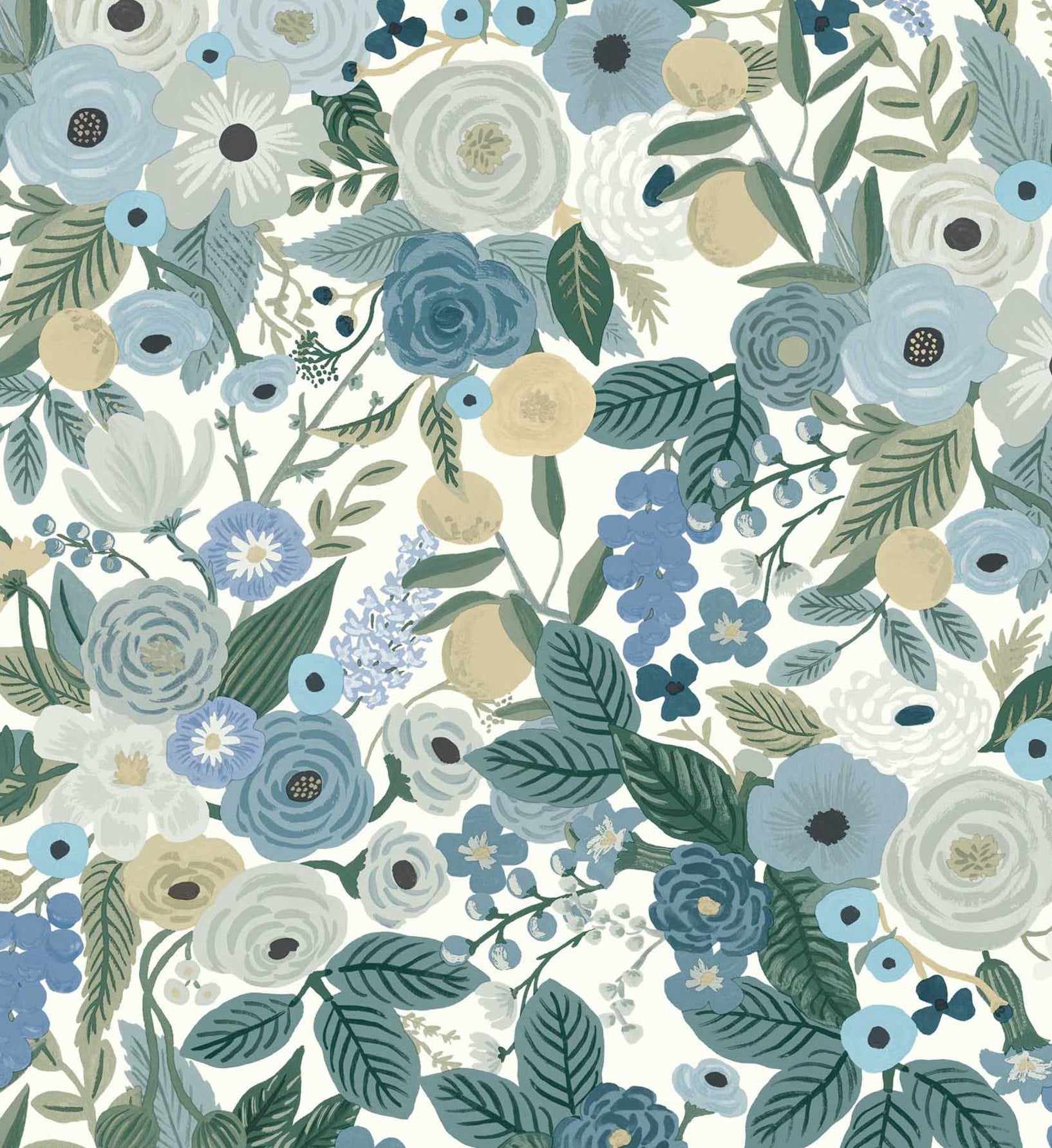 Garden Party Wallpaper - Indigo Multi - Image 4