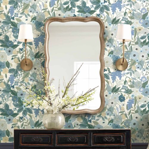 Alternative view of Garden Party Wallpaper - Indigo Multi