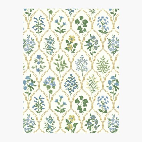 Hawthorne Wallpaper Sample - Blue & Green