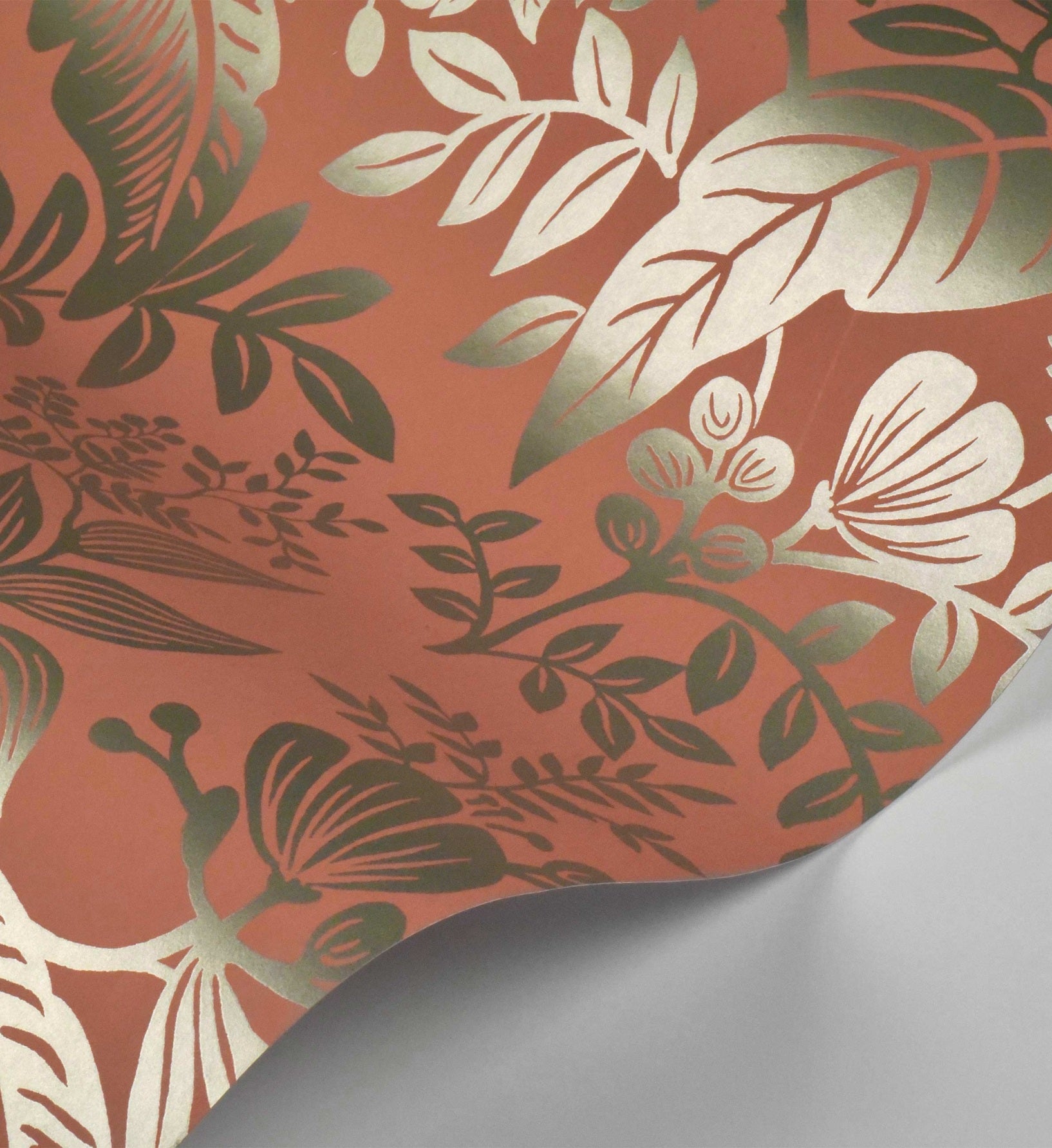 Canopy Wallpaper - Rose & Metallic Silver - Image 3