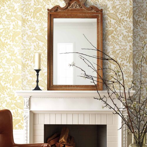 Alternative view of Canopy Wallpaper - Metallic Gold & White