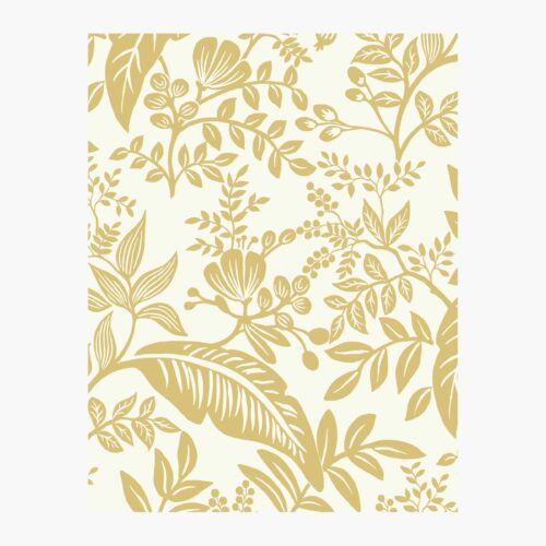 Canopy Wallpaper Sample - Metallic Gold & White