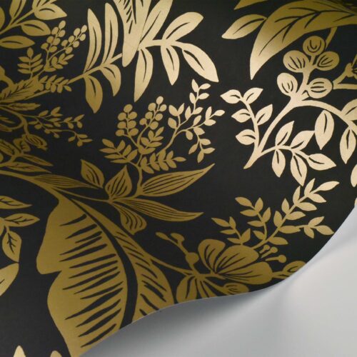 Alternative view of Canopy Wallpaper Sample - Metallic Gold & Black