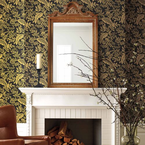 Alternative view of Canopy Wallpaper - Metallic Gold & Black