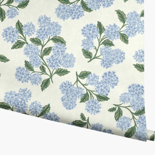 Hydrangea Wallpaper - Blue & White