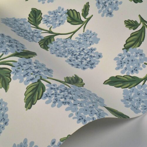 Alternative view of Hydrangea Wallpaper Sample - Blue & White