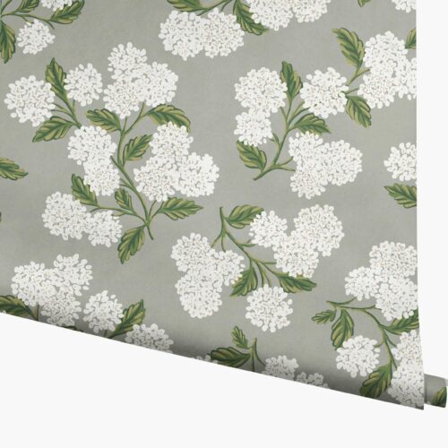 Hydrangea Wallpaper - Grey