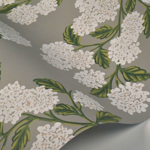 Alternative view of Hydrangea Wallpaper Sample - Grey