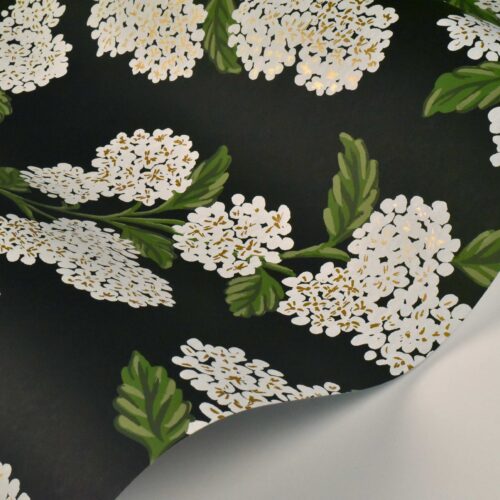 Alternative view of Hydrangea Wallpaper Sample - Black & White