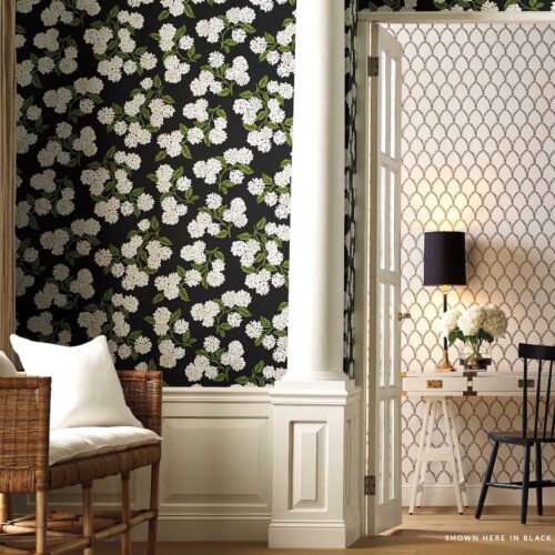 Alternative view of Hydrangea Wallpaper - Blue & White