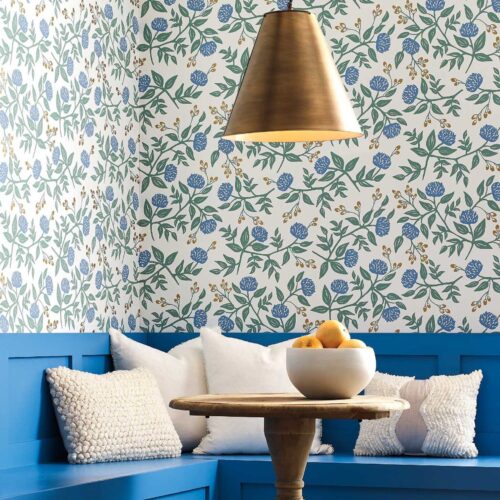 Alternative view of Peonies Wallpaper - Navy
