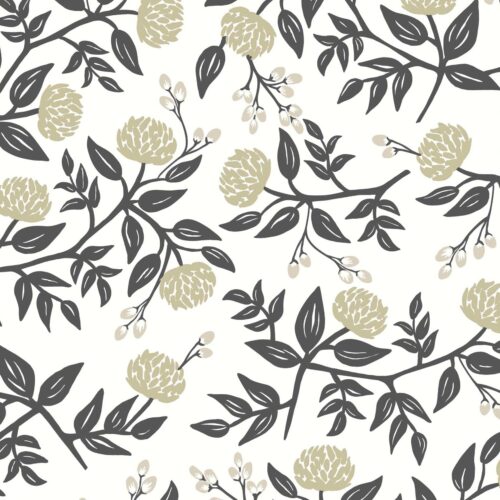 Alternative view of Peonies Wallpaper - White & Black