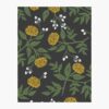 Peonies Wallpaper Sample - Black & Metallic Gold