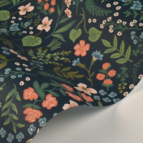Alternative view of Wildwood Wallpaper Sample - Navy