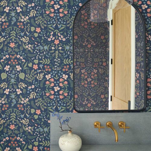 Alternative view of Wildwood Wallpaper - Navy