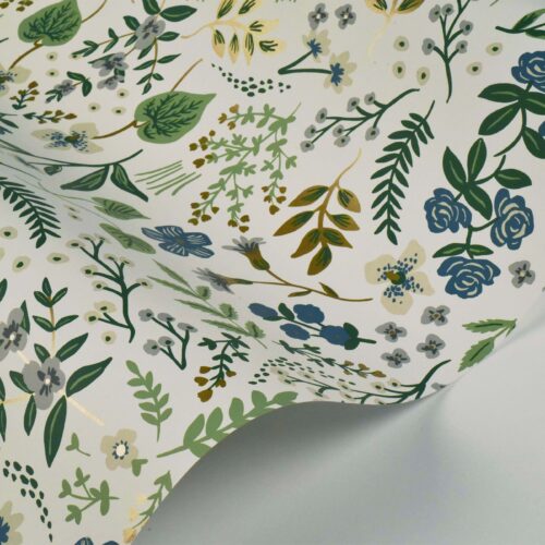 Alternative view of Wildwood Wallpaper Sample - Blue & Green
