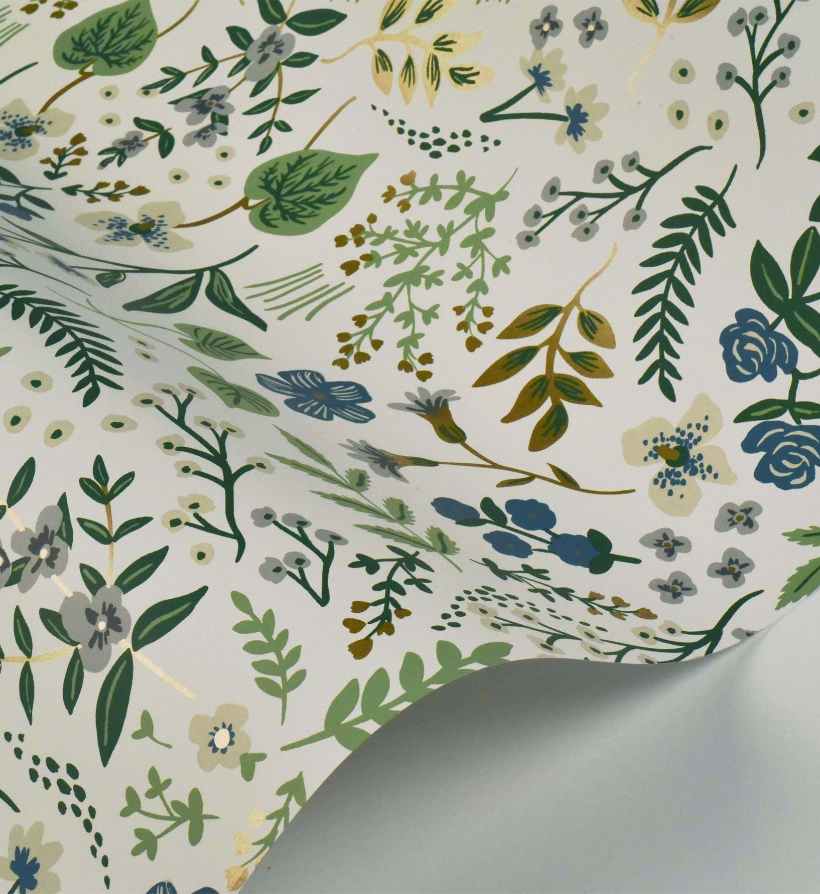 Wildwood Wallpaper - Blue & Green - Image 3