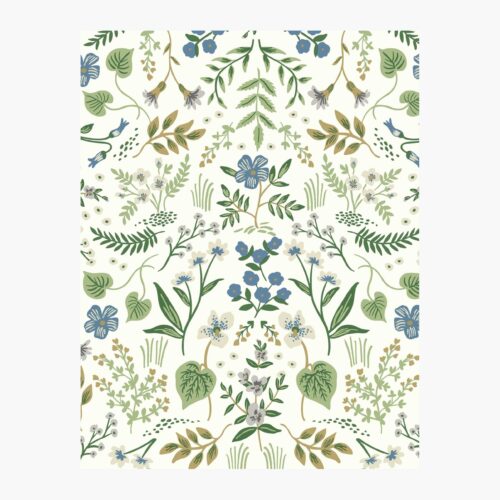 Wildwood Wallpaper Sample - Blue & Green