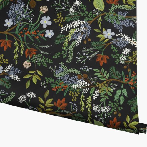 Juniper Forest Wallpaper - Black