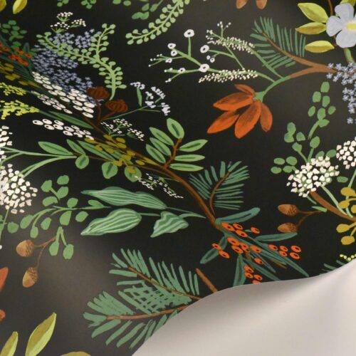 Alternative view of Juniper Forest Wallpaper Sample - Black