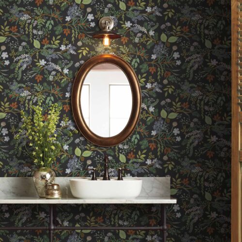 Alternative view of Juniper Forest Wallpaper - Black
