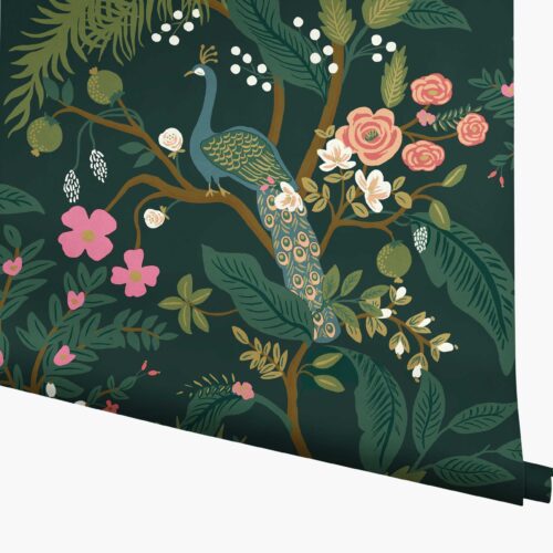 Peacock Wallpaper - Emerald