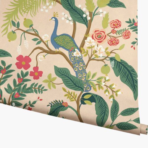 Peacock Wallpaper - Blush
