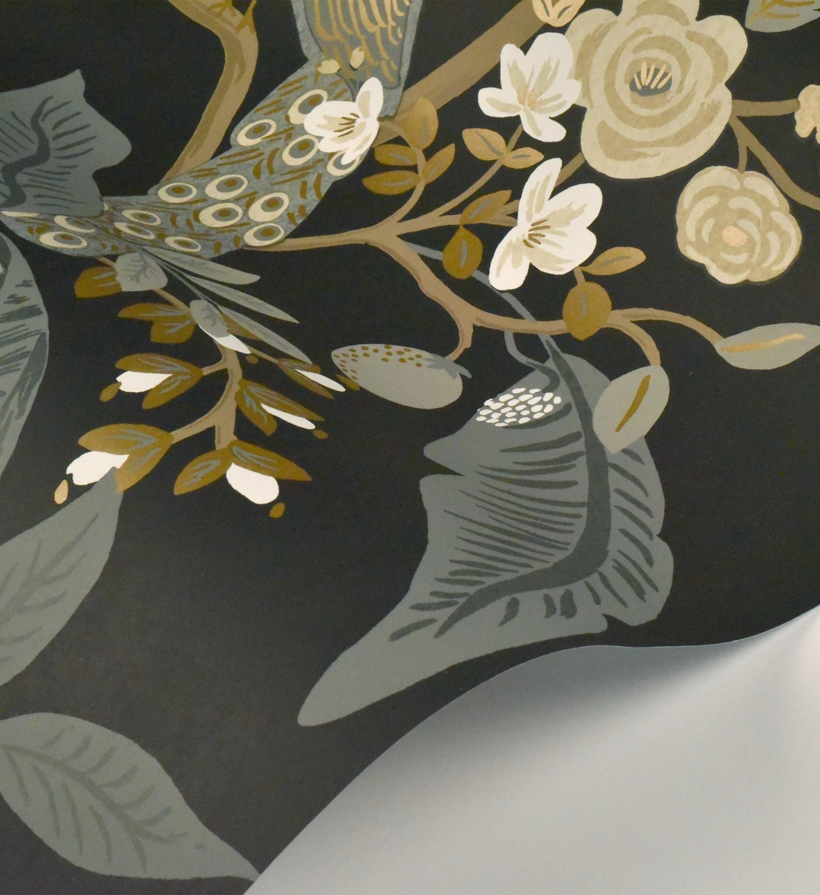 Peacock Wallpaper - Black - Image 4