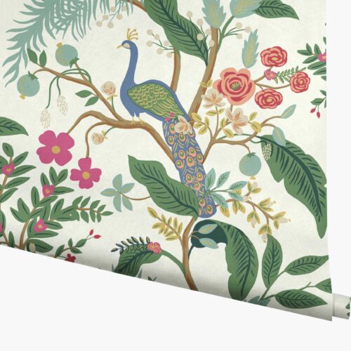 Peacock Wallpaper - Rouge