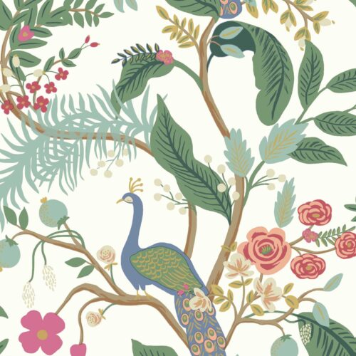 Alternative view of Peacock Wallpaper - Rouge