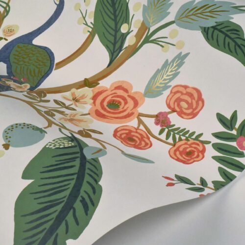 Alternative view of Peacock Wallpaper Sample - Rouge