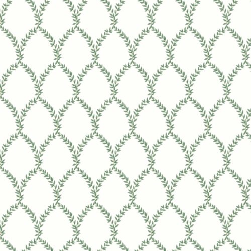 Alternative view of Laurel Wallpaper - Green & White