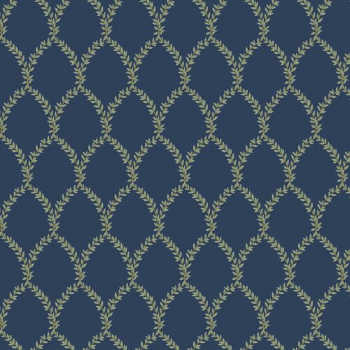 Alternative view of Laurel Wallpaper - Navy