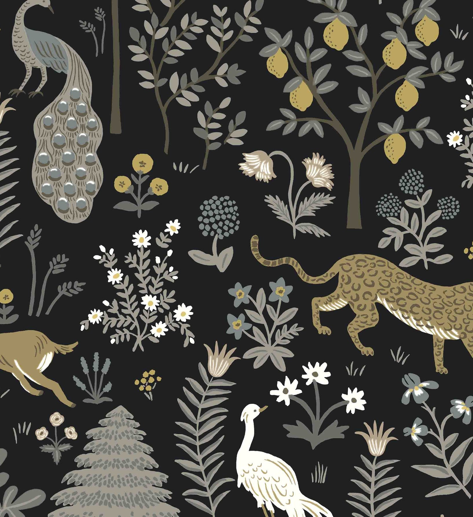 Menagerie Wallpaper - Black - Image 3