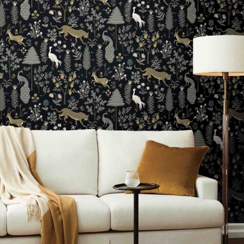 Alternative view of Menagerie Wallpaper - Black