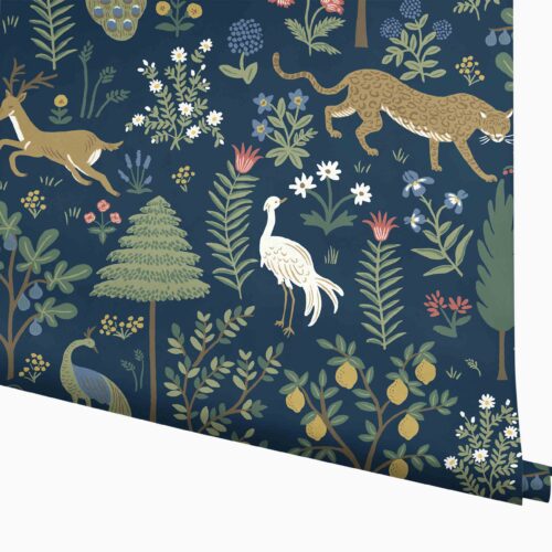 Menagerie Wallpaper - Navy