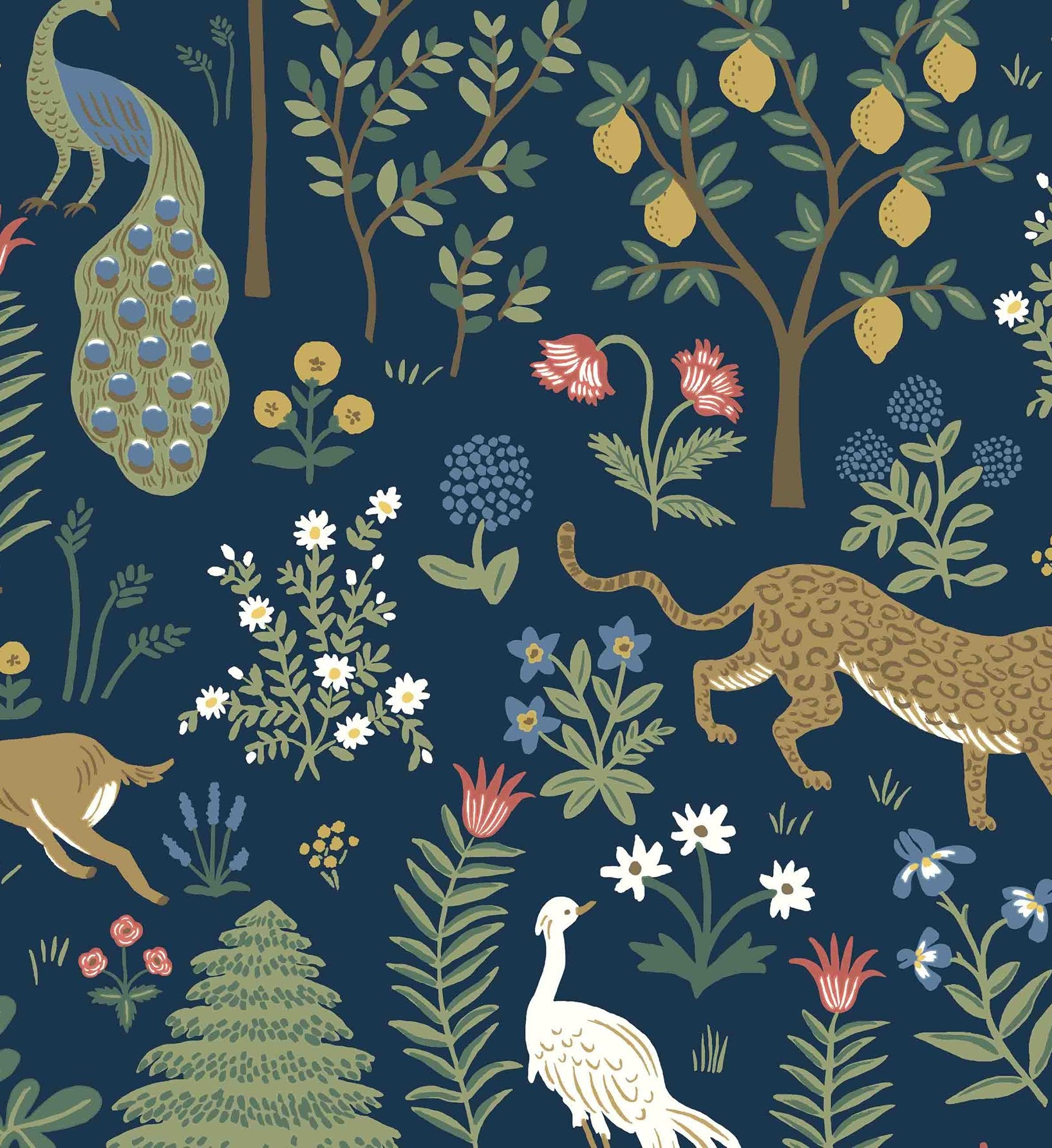 Menagerie Wallpaper - Navy - Image 3
