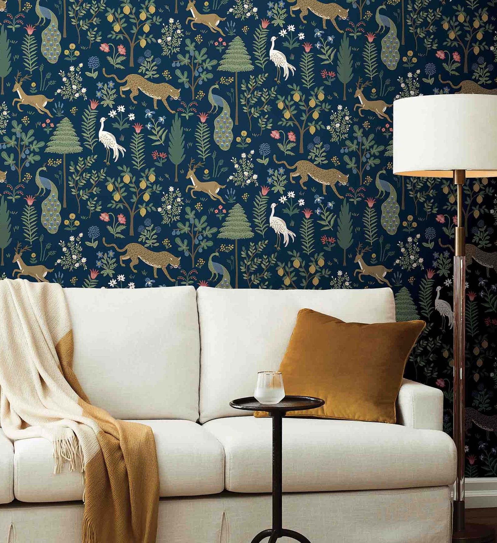 Menagerie Wallpaper - Navy - Image 2