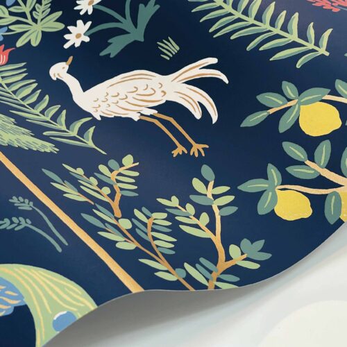 Alternative view of Menagerie Wallpaper Sample - Navy