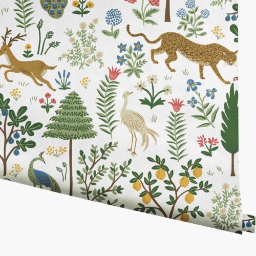 Menagerie Wallpaper - White