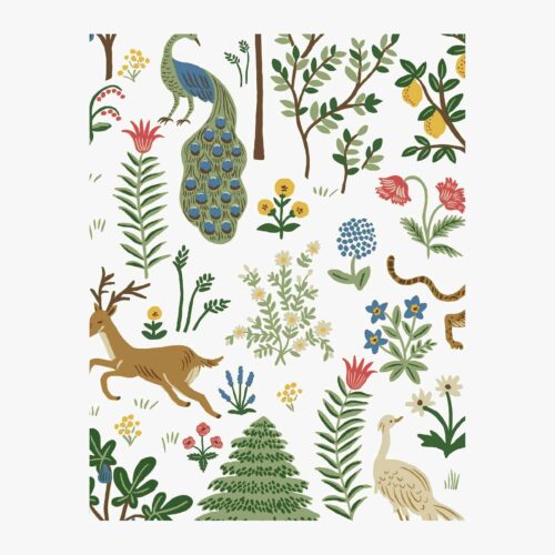 Menagerie Wallpaper Sample - White
