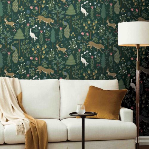 Alternative view of Menagerie Wallpaper - Emerald