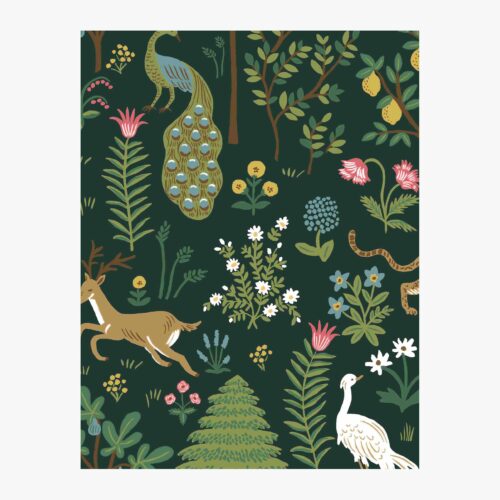 Menagerie Wallpaper Sample - Emerald