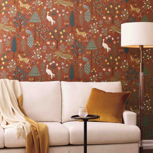 Alternative view of Menagerie Wallpaper - Rust