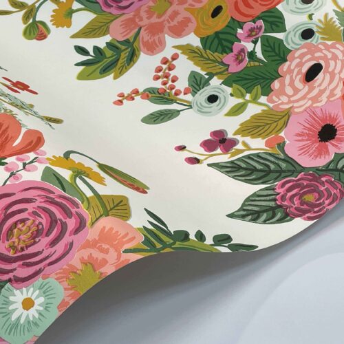 Alternative view of Garden Party Trellis Wallpaper Sample - Rose Multi