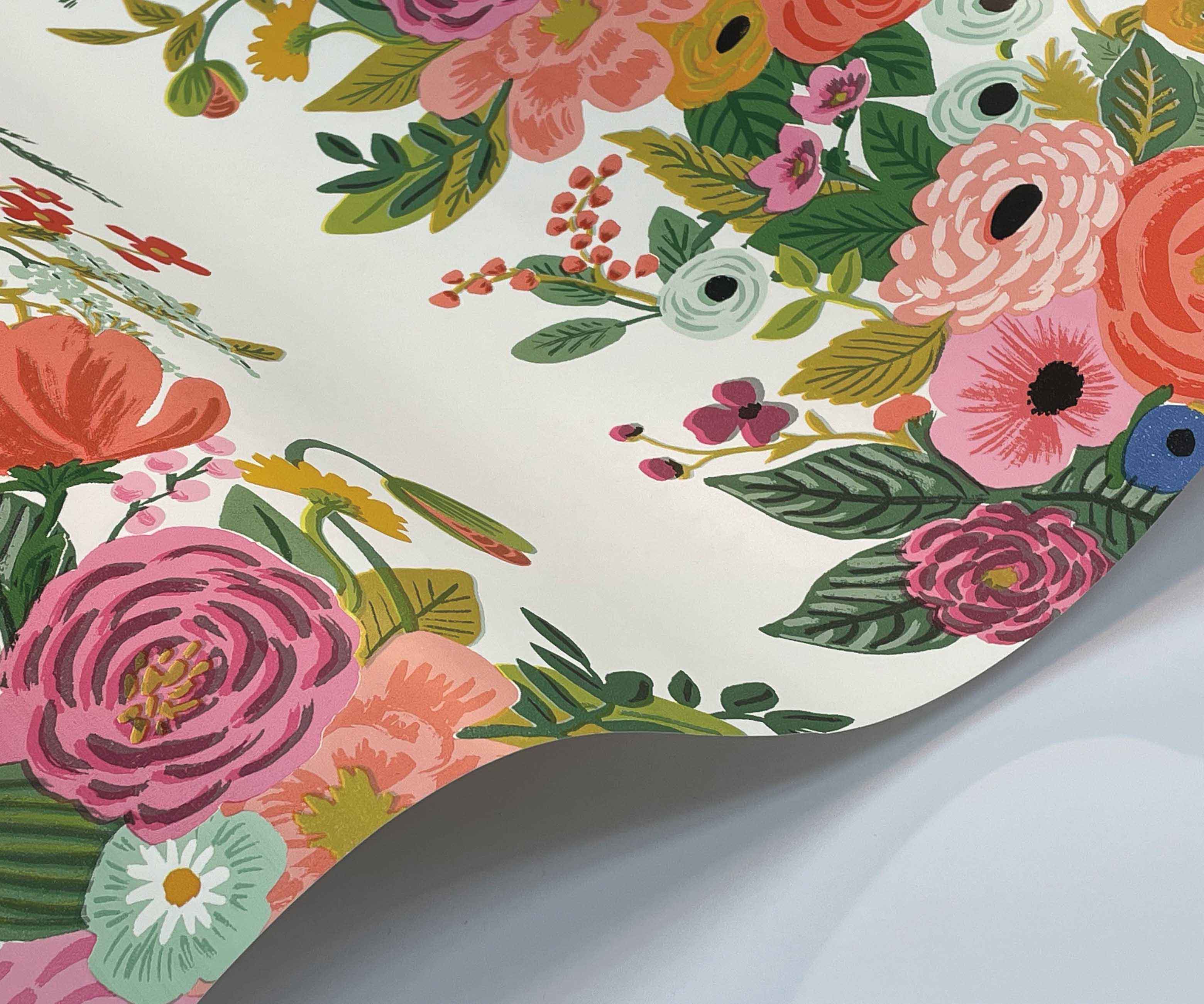 Garden Party Trellis Wallpaper Sample - Rose Multi - Image 2