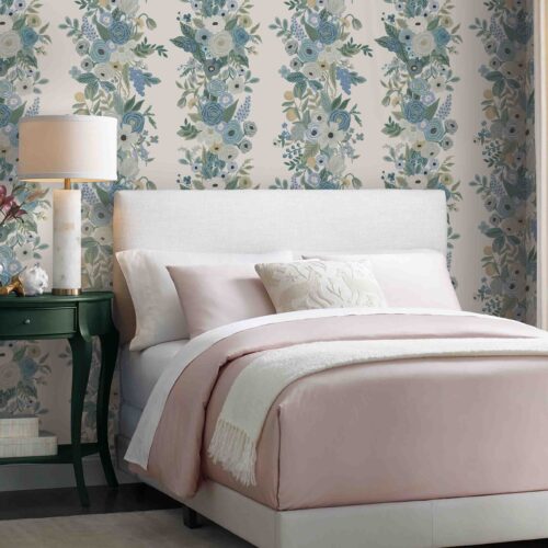 Alternative view of Garden Party Trellis Wallpaper - Indigo