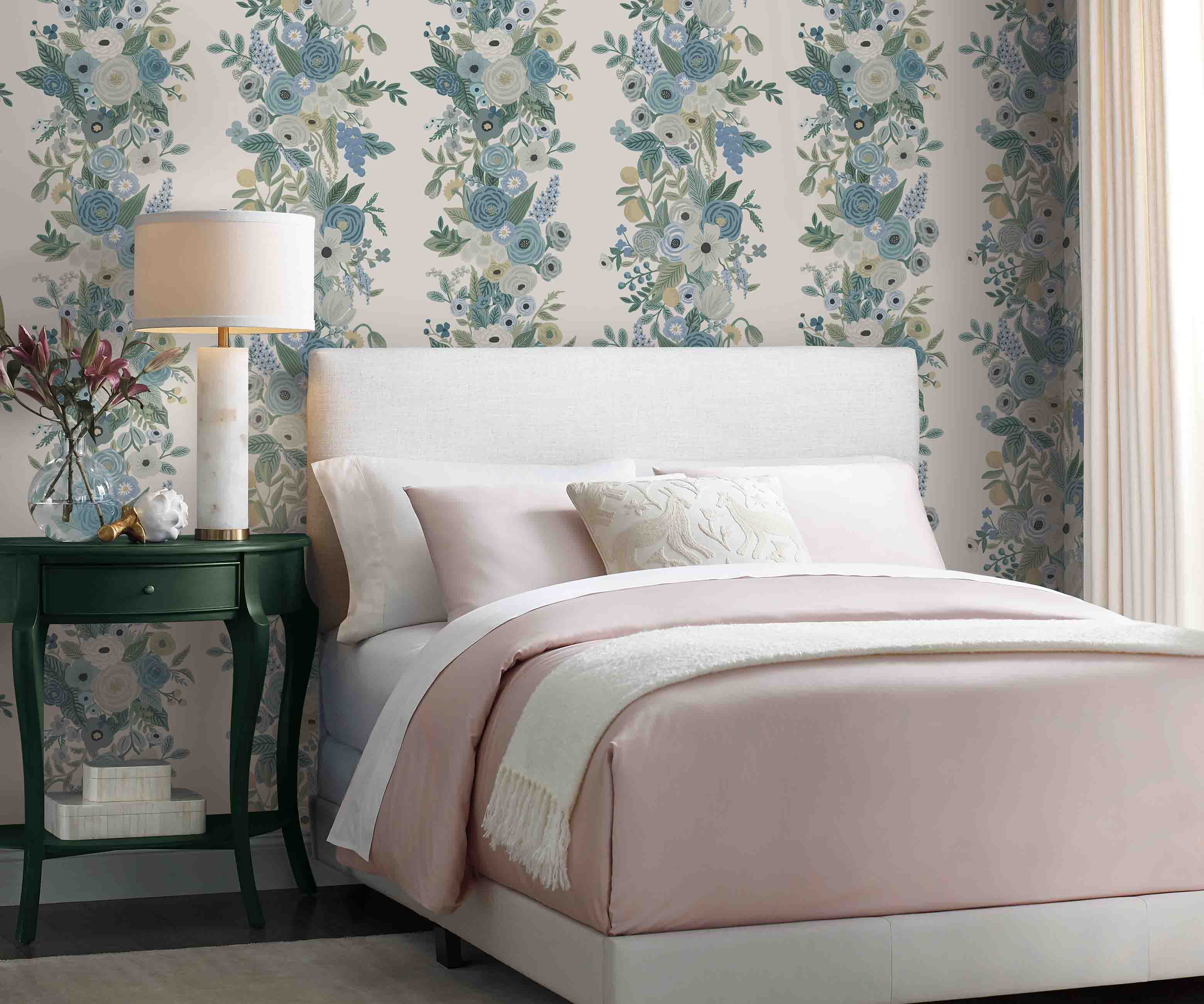 Garden Party Trellis Wallpaper - Indigo - Image 2