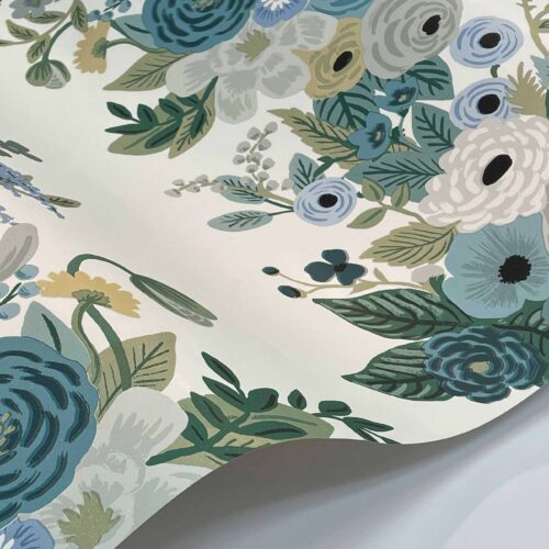 Alternative view of Garden Party Trellis Wallpaper Sample - Indigo